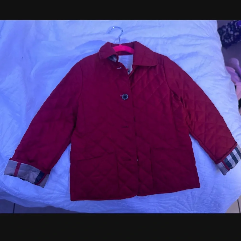 Red Burberry kid’s jacket